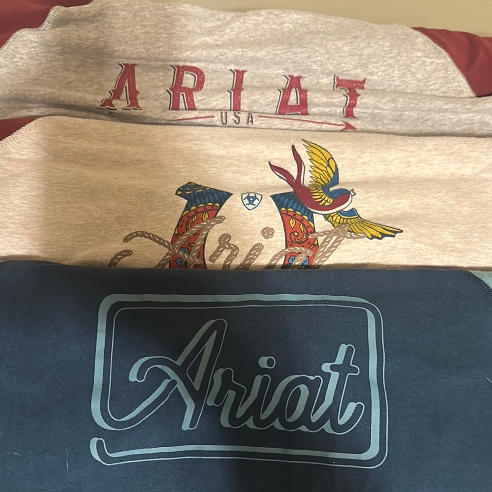3 Ariat Baseball Tees (women’s xl)